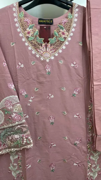 Pakistani Original Hayat Stitched Cotton Co-ords 2 Pcs _ Pink 